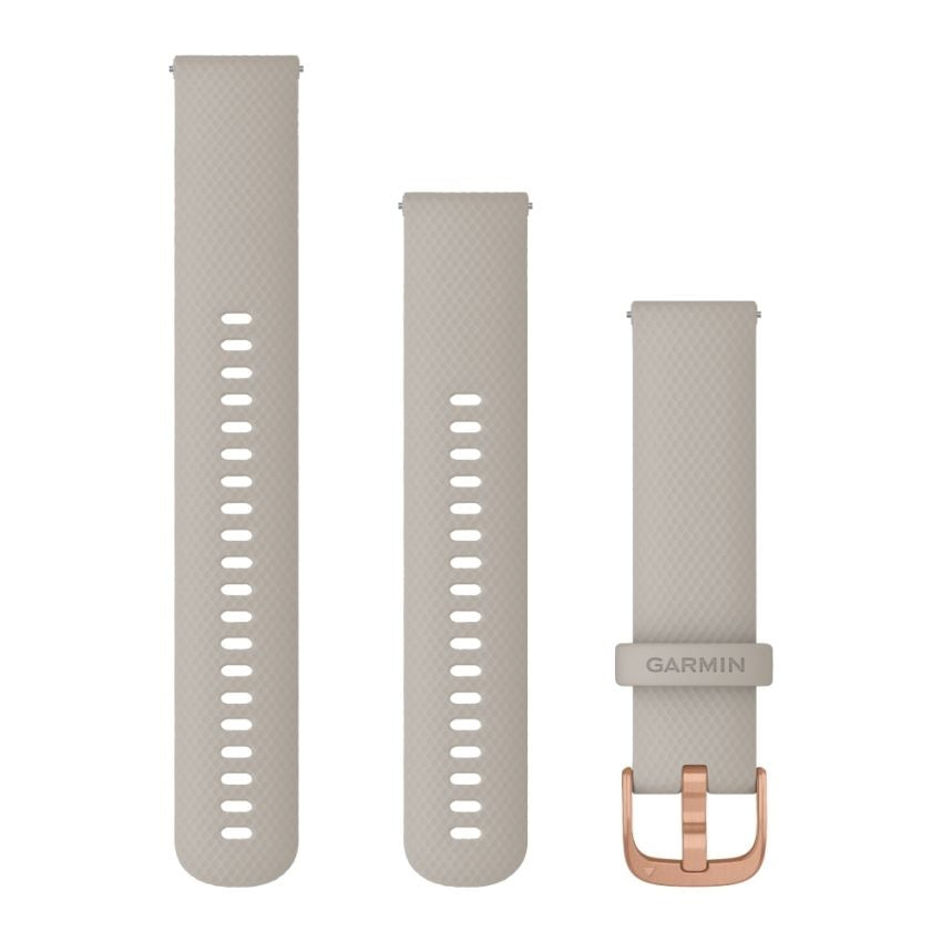 Cinturino silicone light sand rose gold quick release 20mm 010-12932-12