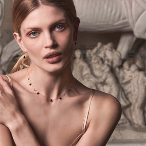GIROCOLLO 18KT DROPS NERE gcdrp5sp