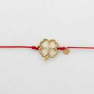 Bracciale Cordino Quadrifoglio Filo