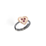 Anello LOVE rubini SV11