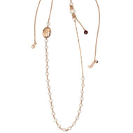 Collana perle, ovale e granato CL4636