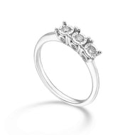 Anello Trilogy diamantato 0,16 ct