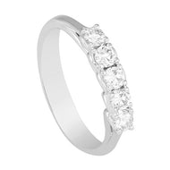 Anello Riviera 5 pietre ct 0,25