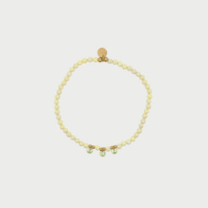 Bracciale elastico zirconi milky lime
