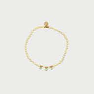 Bracciale elastico zirconi milky lime
