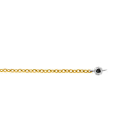 Bracciale saldato Titanio e diamante nero oro catena piccola