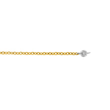 Carica l'immagine nel visualizzatore di Gallery, Bracciale saldato Titanio e diamante nero oro catena piccola
