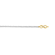 Bracciale saldato Titanio e infinito oro catena piccola