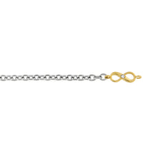 Carica l'immagine nel visualizzatore di Gallery, Bracciale saldato Titanio e infinito oro catena grande
