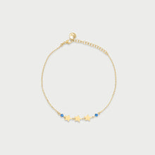 Carica l&#39;immagine nel visualizzatore di Gallery, Bracciale 3 stelle e punto luce blu
