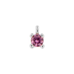Micropendente zaffiro rosa