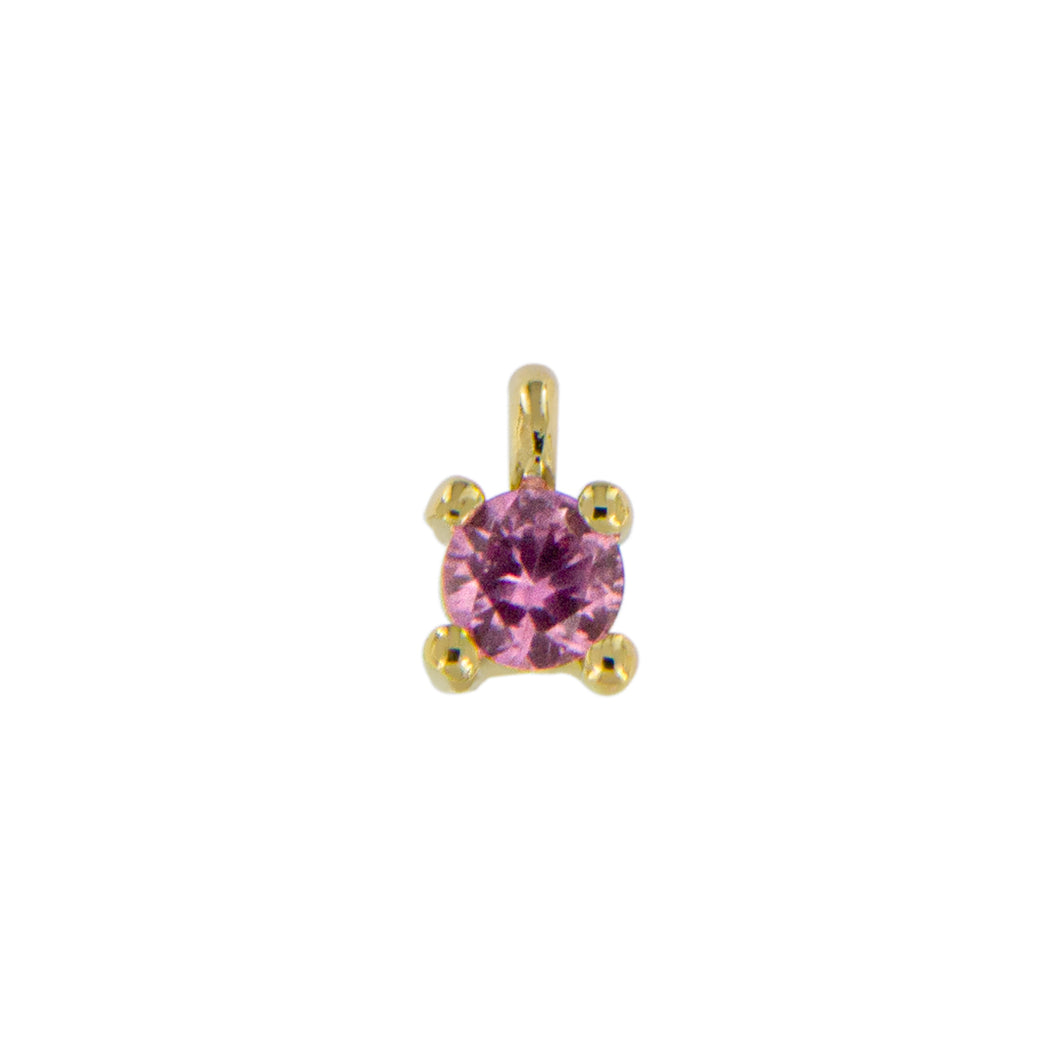 Micropendente zaffiro rosa