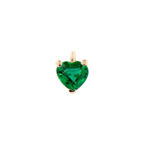 Micropendente smeraldo taglio cuore
