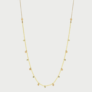 Collana con pepite di Zirconi e medagliette
