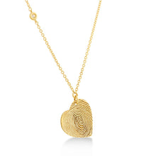 Carica l&#39;immagine nel visualizzatore di Gallery, Collana Impronta cuore grande in oro
