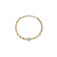 Soft White Solitaire Yellow M Ring CT402