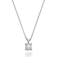 Girocollo diamantato in oro bianco 0,06 ct