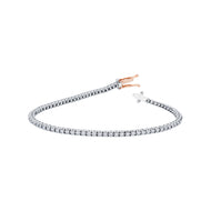 Bracciale Tennis Platino e Oro Rosa