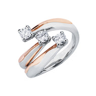 Anello Trilogy Platino e Oro Rosa