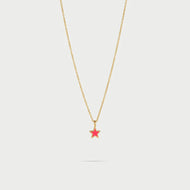 Girocollo stella smalto colorato rosa - ColorFUN