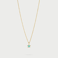 Girocollo stella smalto colorato turchese - ColorFUN