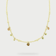 Girocollo Zirconi e medaglie pendenti lime