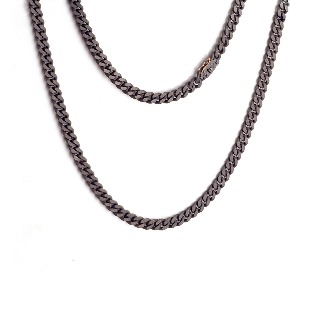 COLLANA CON MAGLIA GROUMETTE IN TITANIO MINGIRT1WLRG