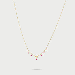 Girocollo mini cuore e punti luce pendenti