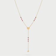 Girocollo rosario cuore e punti luce