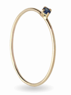 Anello Cupido Oro Giallo con Zaffiro Blu - AN355GZB