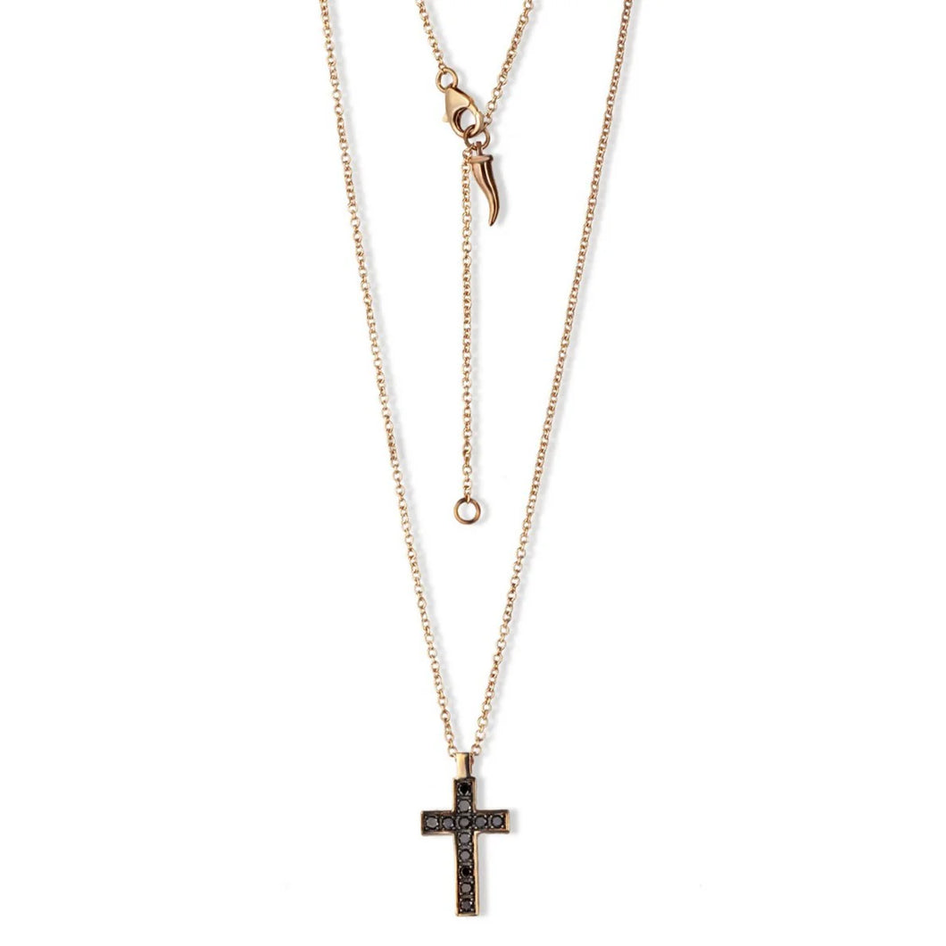 COLLANA IN ORO ROSA 9 KT E DIAMANTI BLACK MINPEN12BRGCRO9KT
