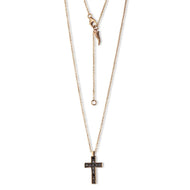 COLLANA IN ORO ROSA 9 KT E DIAMANTI BLACK MINPEN12BRGCRO9KT