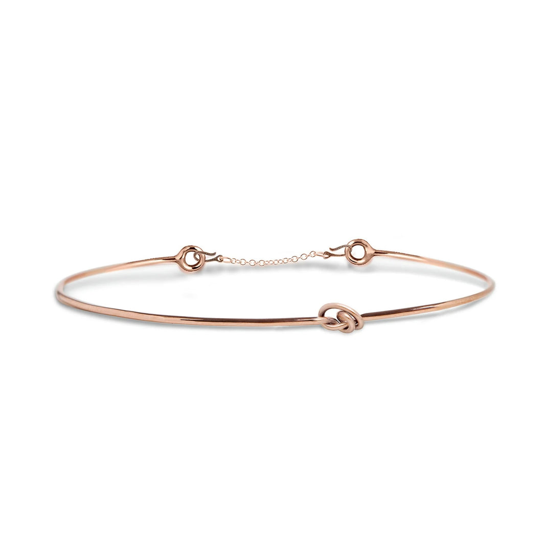 Bracciale cupido in oro rosa con nodino - BR236R