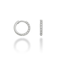 Orecchini cerchio con diamanti
