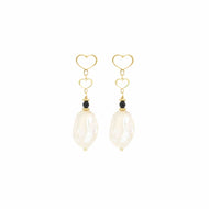 COPPIA DI ORECCHINI A LOBO PERLA BAROCCA orpes41