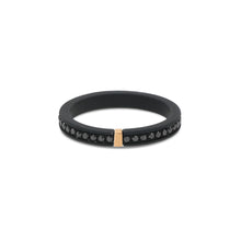Carica l'immagine nel visualizzatore di Gallery, VERETTA GIRODITO IN TITANIO NERO, ORO 18 KT E 43 DIAMANTI BLACK TNAR2001
