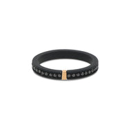 VERETTA GIRODITO IN TITANIO NERO, ORO 18 KT E 43 DIAMANTI BLACK TNAR2001