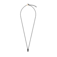 COLLANA IN TITANIO NERO CON CROCE TNCCR1001