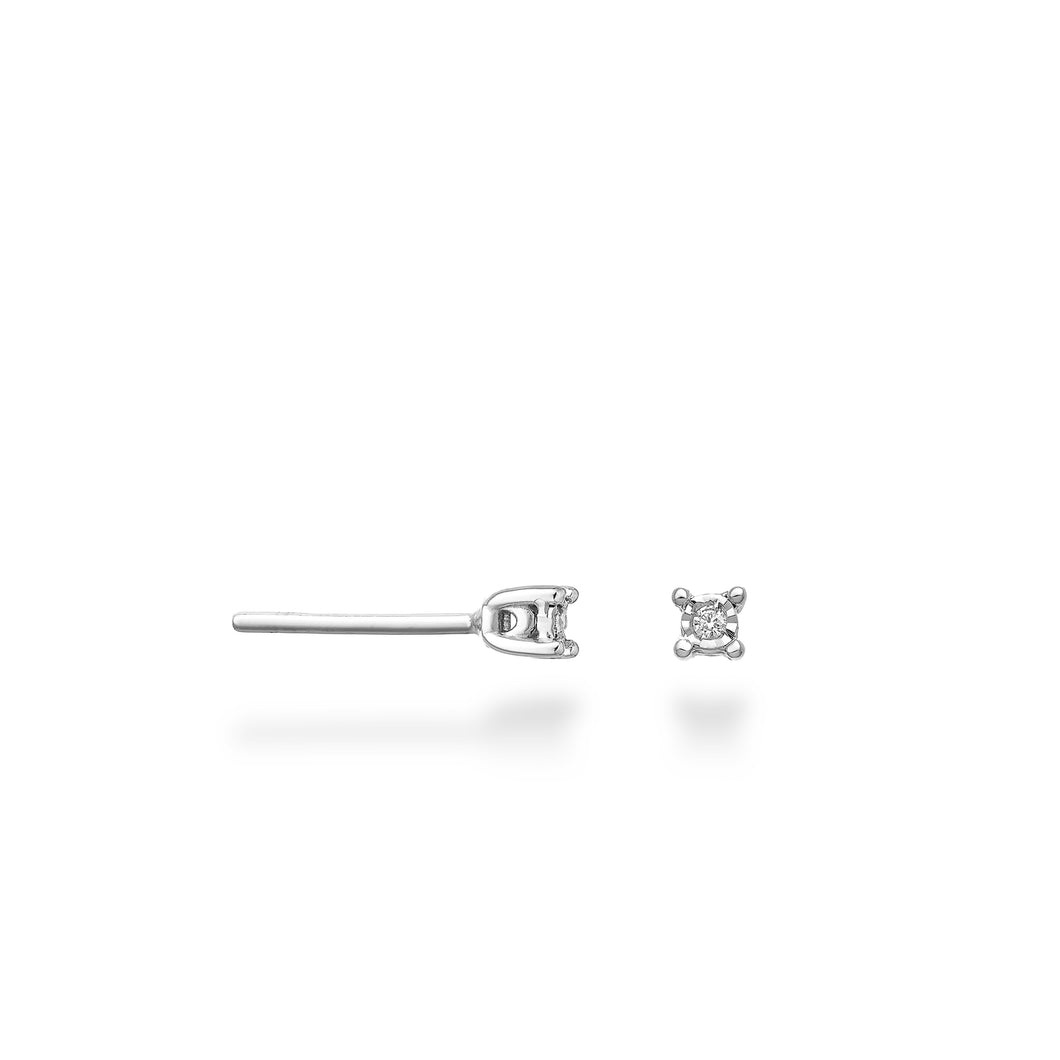 Orecchini punto luce diamantato 0,03 ct