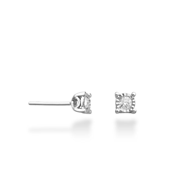 Orecchini punto luce diamantato 0,18 ct