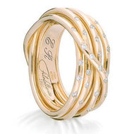 Anello Filodellavita Leda oro giallo con diamanti AN101GBT