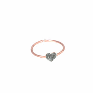 ANELLO CUORE POLVERE DIAMANTI CROMO anpow2k