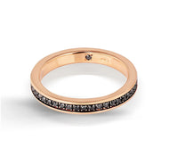 VERETTA GIRODITO IN ORO ROSSO 9KT E 43 DIAMANTI BLACK