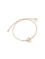 BRACCIALE FILO BEIGE CON FARFALLA BIANCA BFFARDM0