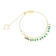 BRACCIALE FRANGE SMERALDI bpfrasmsp