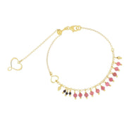 BRACCIALE FRANGE TORMALINA ROSA bpfratosp