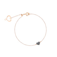 BRACCIALE 18KT CUORE POLVERE DIAMANTI CROMO BPCUBK