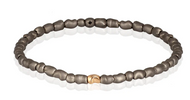 BRACCIALE A MOLLA CON SASSI PICCOLI IN TITANIO E UN SASSO IN ORO- SPRPEPSMBRT1RG