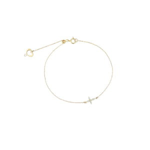 BRACCIALE 18KT BRILLANDO CROCE BIANCA