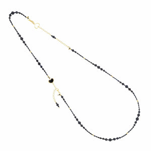 COLLANA-BRACCIALE DOPPIA ONDA NERA E NODI CLONDSPND